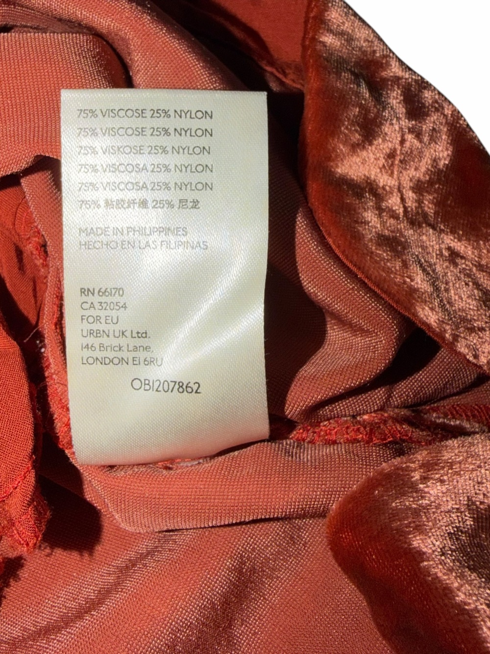 Anthropologie Melody Velvet Tunic Dress in Cinnamon Orange Women’s M - Picture 9 of 9